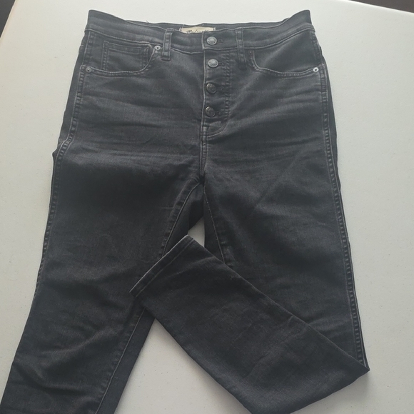 Madewell Denim - Madewell Black High-Waisted Button Up Jeans
